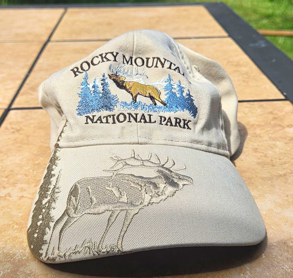 Polar USA Rocky Mountain National Park Elk Embroidered Baseball Cap Hat